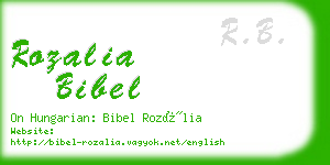 rozalia bibel business card